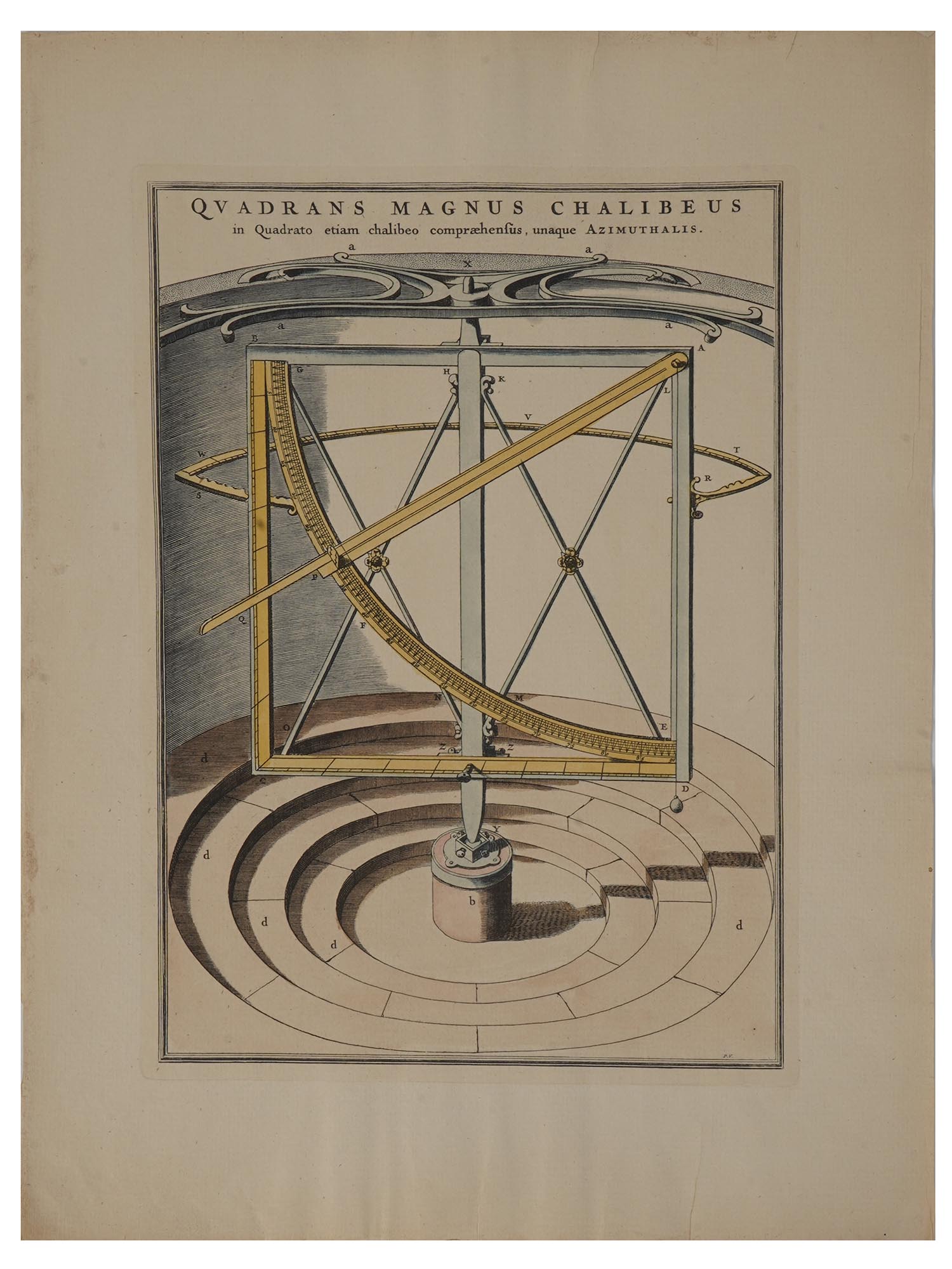 ANTIQUE PRINTS OF 1662 ASTRONOMICAL INSTRUMENTS PIC-5